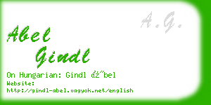 abel gindl business card